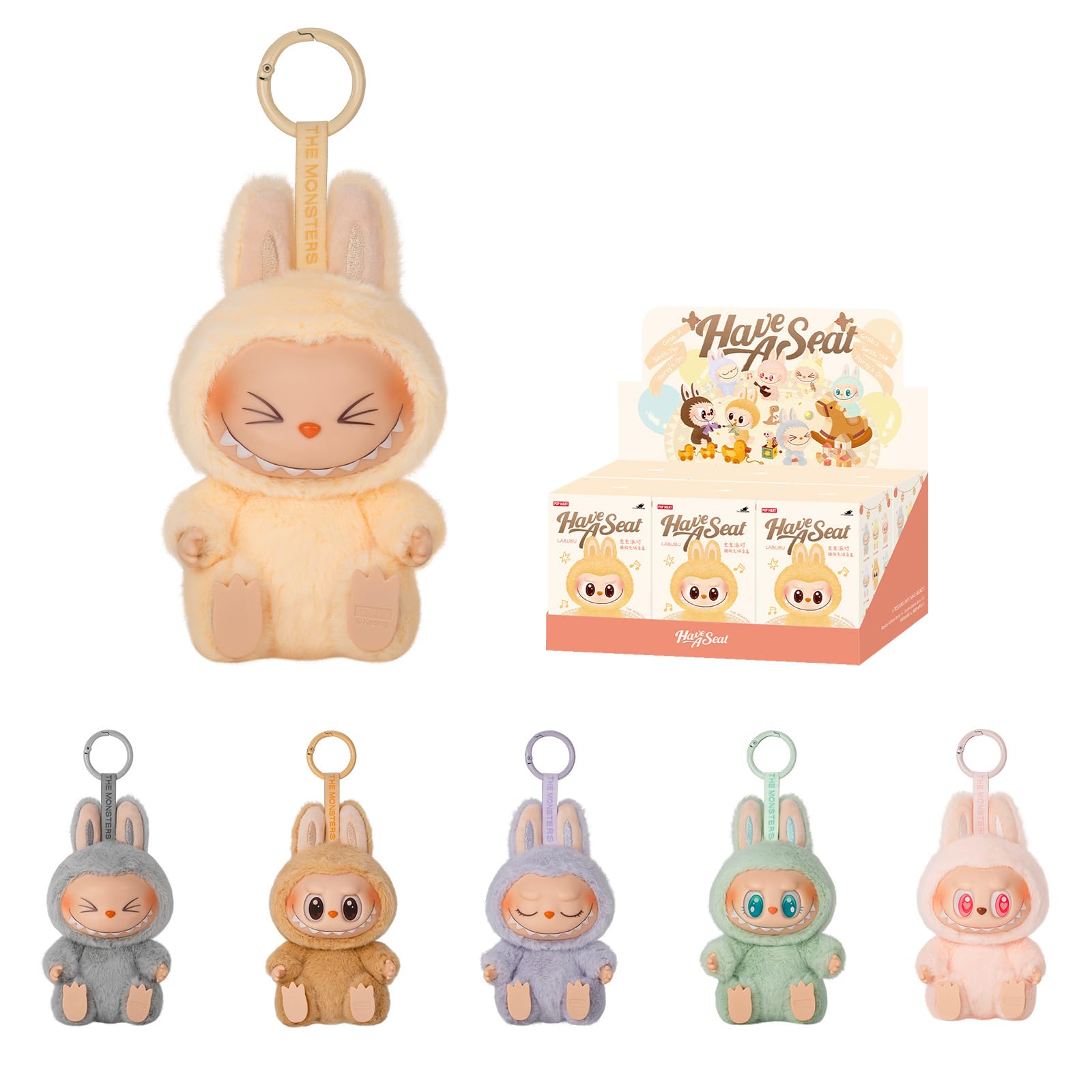 POP MART The Monsters - Have a Seat Vinyl Plush Blind Box, The Monsters Blind Box Figuren, Zufälliges Design Action Figuren Sammler-Toys Wohn-Dekoration, Geschenkideen zu Feiertagen & Geburtstagen, Einzelbox