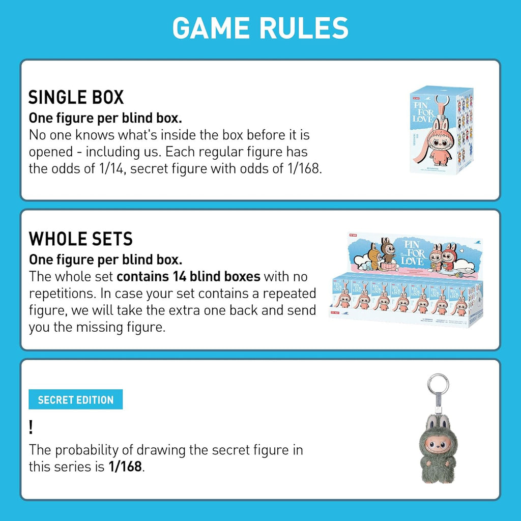 POP MART The Monsters Pin for Love Series-Vinyl Plush Blind Box (N-Z), Labubu Collectible Toys, Holiday Birthday Gifts for Girls and Boys, Single Box