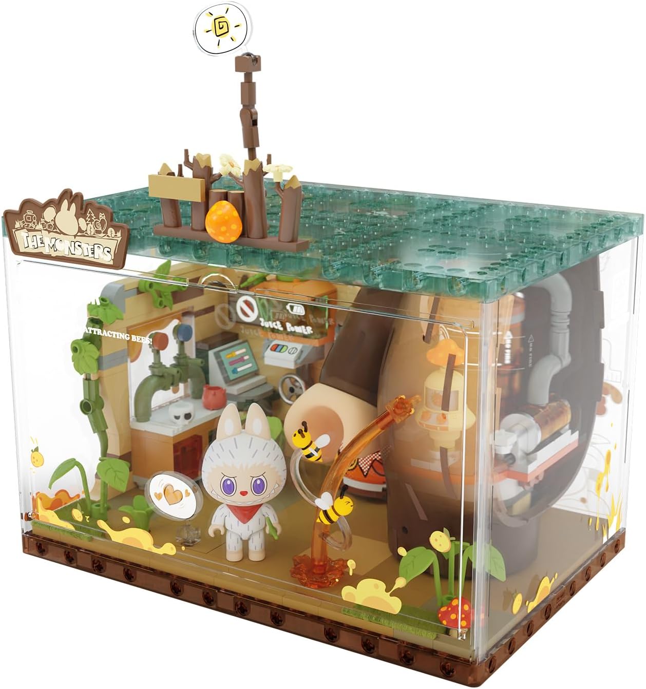 POP MART The Monsters Forest Secret Base Series Blocks-Juice Maker, Labubu Building Toy Set, Interactive Building Toy for Kids, Boys, and Girls