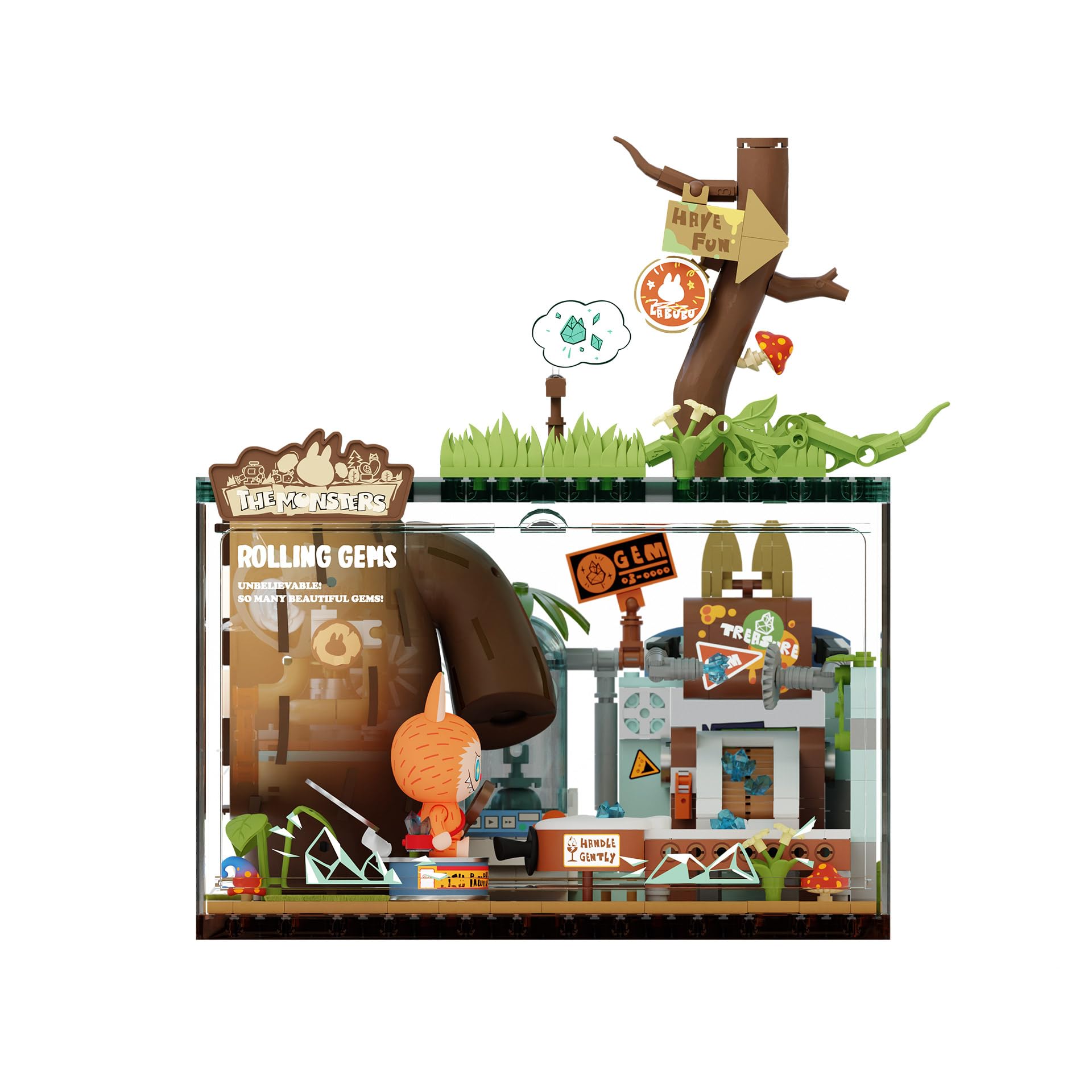 POP MART The Monsters Forest Secret Base Series Blocks-Juice Maker, Labubu Building Toy Set, Interactive Building Toy for Kids, Boys, and Girls