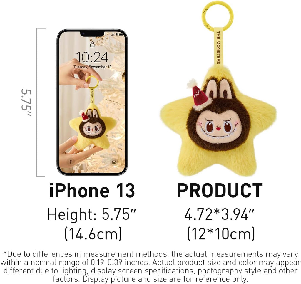 POP MART The Monsters Classic Series-Sparkly Plush Pendant Blind Box, 6PCs The Monsters Blind Box Figures, Random Design Collectible Toys Home Decorations, Holiday Birthday Gifts, Whole Set