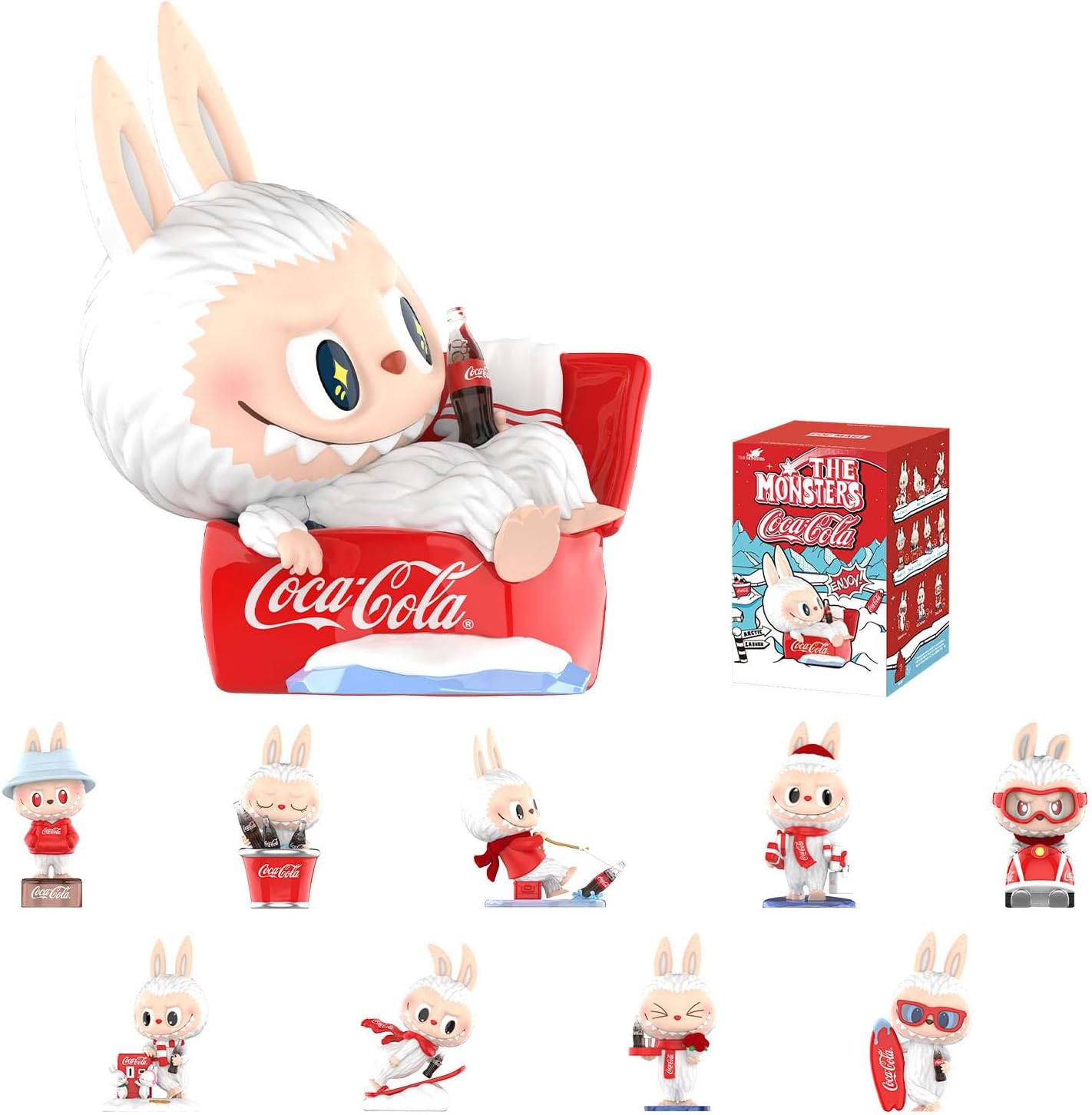 POP MART The Monsters Coca-Cola Series, Blind Box Figures, Random Design Action Figures Collectible Toys Home Decorations, Holiday Birthday Gifts, Single Box