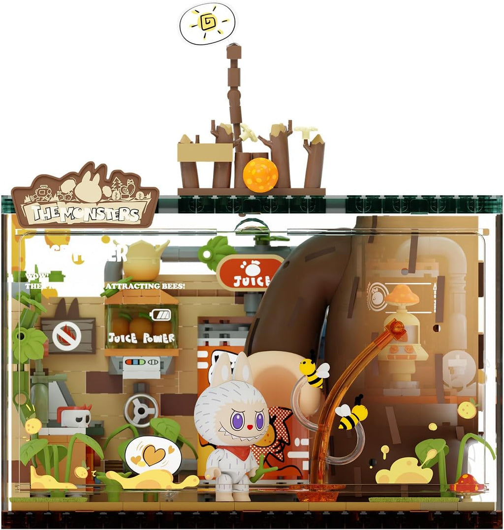 POP MART The Monsters Forest Secret Base Series Blocks-Juice Maker, Labubu Building Toy Set, Interactive Building Toy for Kids, Boys, and Girls