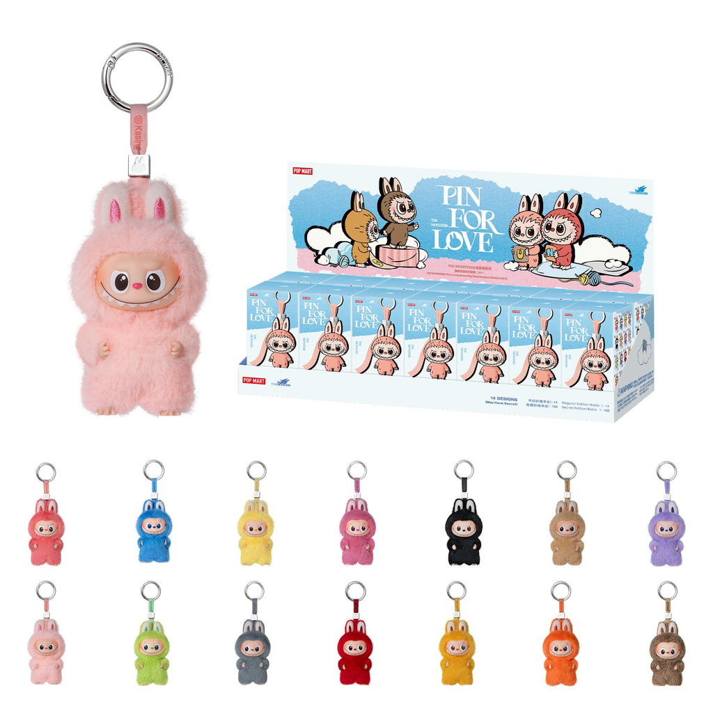POP MART The Monsters Pin for Love Series-Vinyl Plush Blind Box (N-Z), Labubu Collectible Toys, Holiday Birthday Gifts for Girls and Boys, Single Box