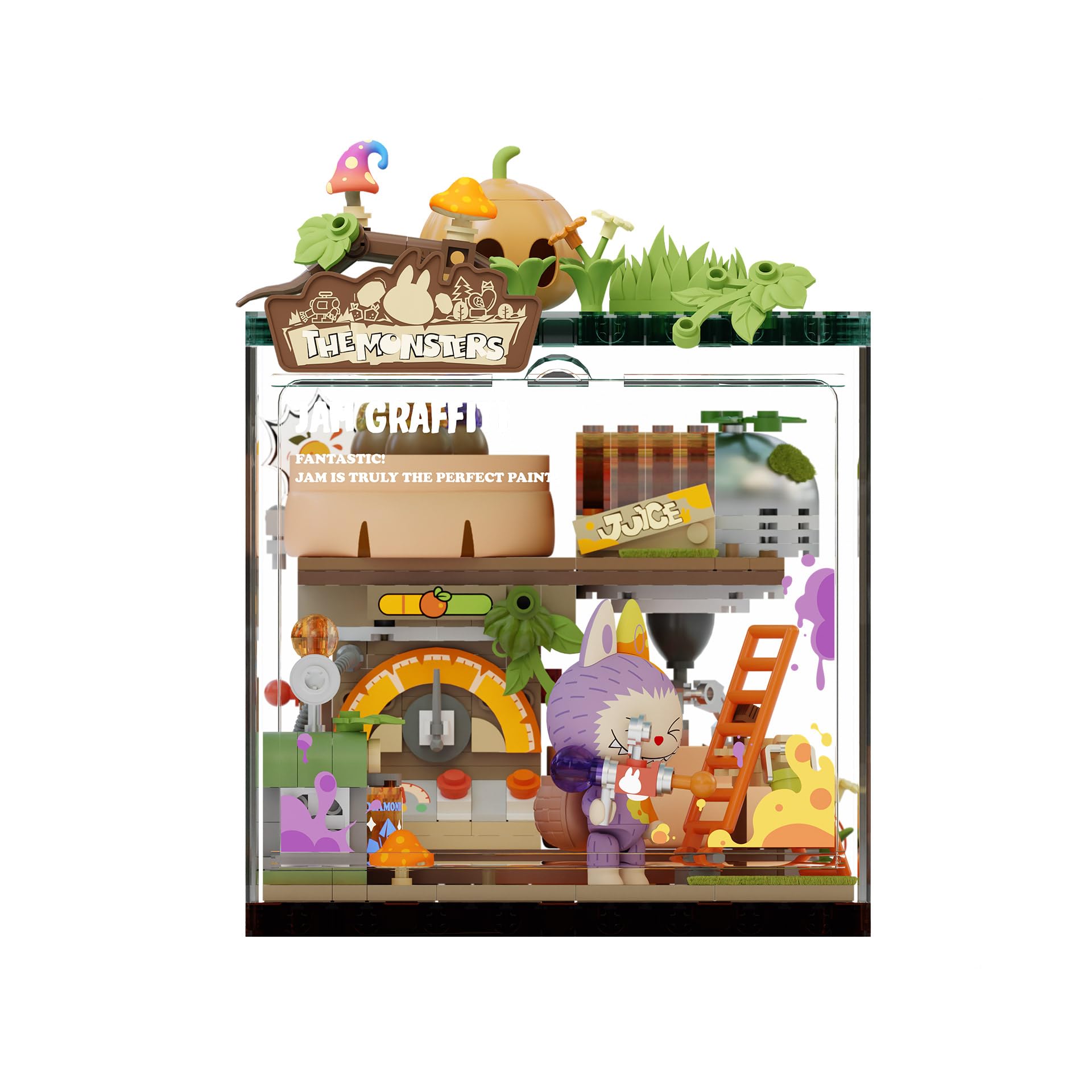 POP MART The Monsters Forest Secret Base Series Blocks-Juice Maker, Labubu Building Toy Set, Interactive Building Toy for Kids, Boys, and Girls