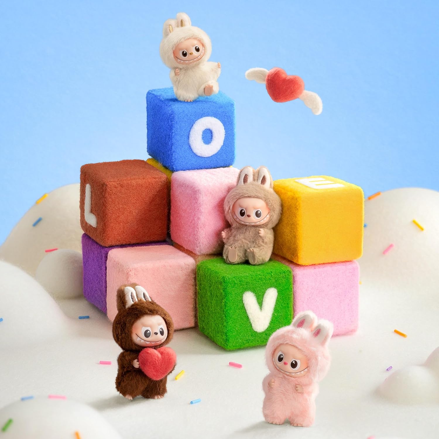 POP MART The Monsters Pin for Love Series-Vinyl Plush Blind Box (N-Z), Labubu Collectible Toys, Holiday Birthday Gifts for Girls and Boys, Single Box