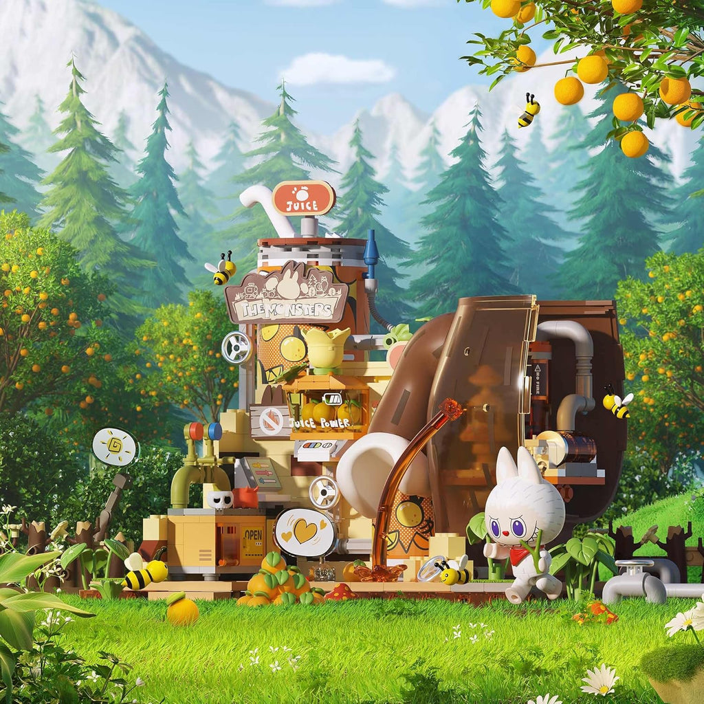 POP MART The Monsters Forest Secret Base Series Blocks-Juice Maker, Labubu Building Toy Set, Interactive Building Toy for Kids, Boys, and Girls